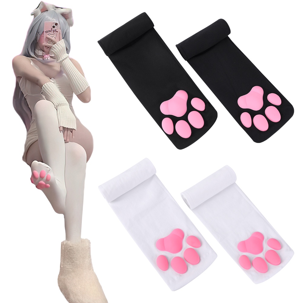 Vớ Cổ Cao Hình Chân Mèo 3D Dễ Thương Phong Cách Nhật Bản Thời Trang Cho Nữ Hóa Trang