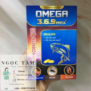 Omega 3.6.9 max - bổ sung dha vs epa lọ 60 viên
