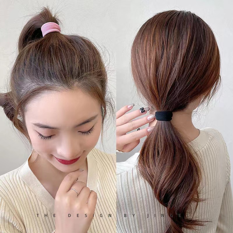 iF YOU Bộ 20 Dây Thun Buộc Tóc Cao Su Co Giãn Họa Tiết Hoạt Hình Phong Cách Hàn Quốc Cho Nữ