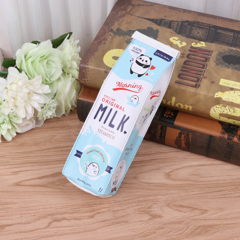 Túi Đựng Bút / Đồ Trang Điểm Hình Hộp Sữa Sáng Tạo