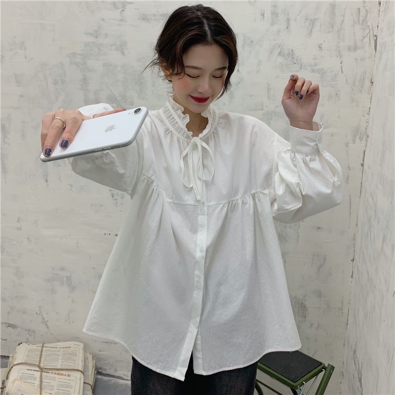 FREESHIP- SƠ MI TIỂU THƯ CỔ NƠ FORM THỤNG HÀN QUỐC