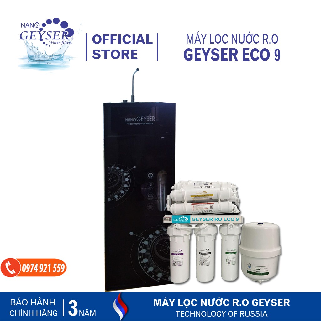 Máy Lọc Nước Geyser RO ECO 9 Kèm Tủ Cường Lực