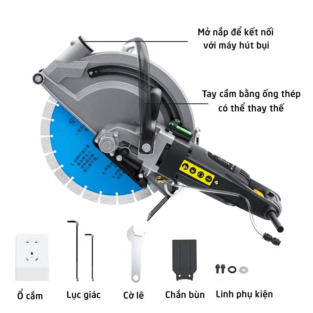 ✨Máy cắt rãnh tường 1 lưỡi Caowang SE3201 – Công suất 4800W, lưỡi cắt 320mm, cắt sâu 136mm - Hàng chính hãng - Giá rẻ