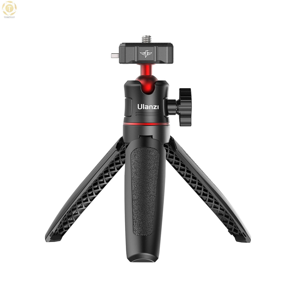 Shipped within 12 hours】 Ulanzi 2-in-1 Quick Release Selfie Stick Tripod 28cm/11in 3-level Adjustable 1.5KG Payload with Quick Release Ball Head Horizontal Vertical Shooting for DSLR Smartphone