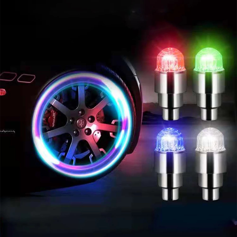 Vỏ bọc van bánh xe có đèn LED chống thấm nước trang trí cho xe máy xe đạp