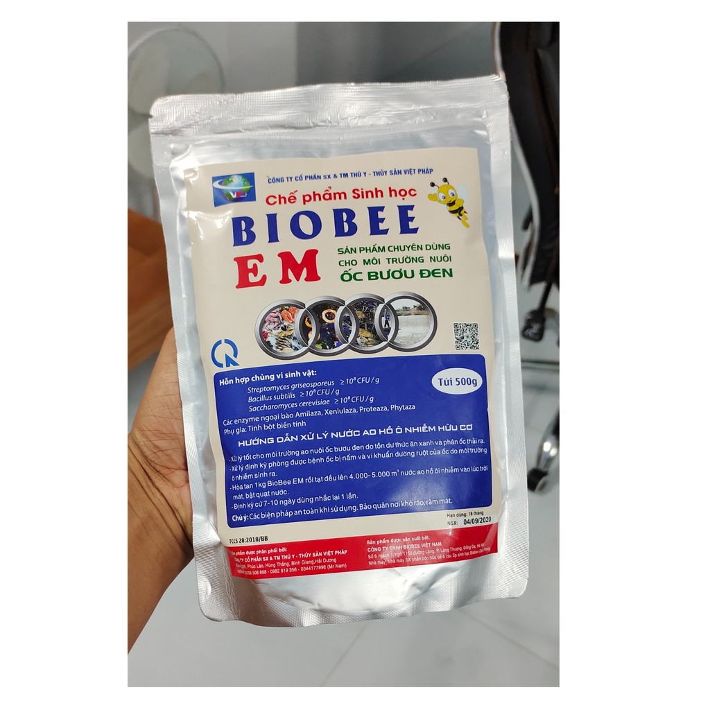 [Combo 10 gói] Chế phẩm sinh học BioBee Em (Bio-Bee) xử lý nước, làm trong và giảm bùn đáy ao nuôi thủy sản