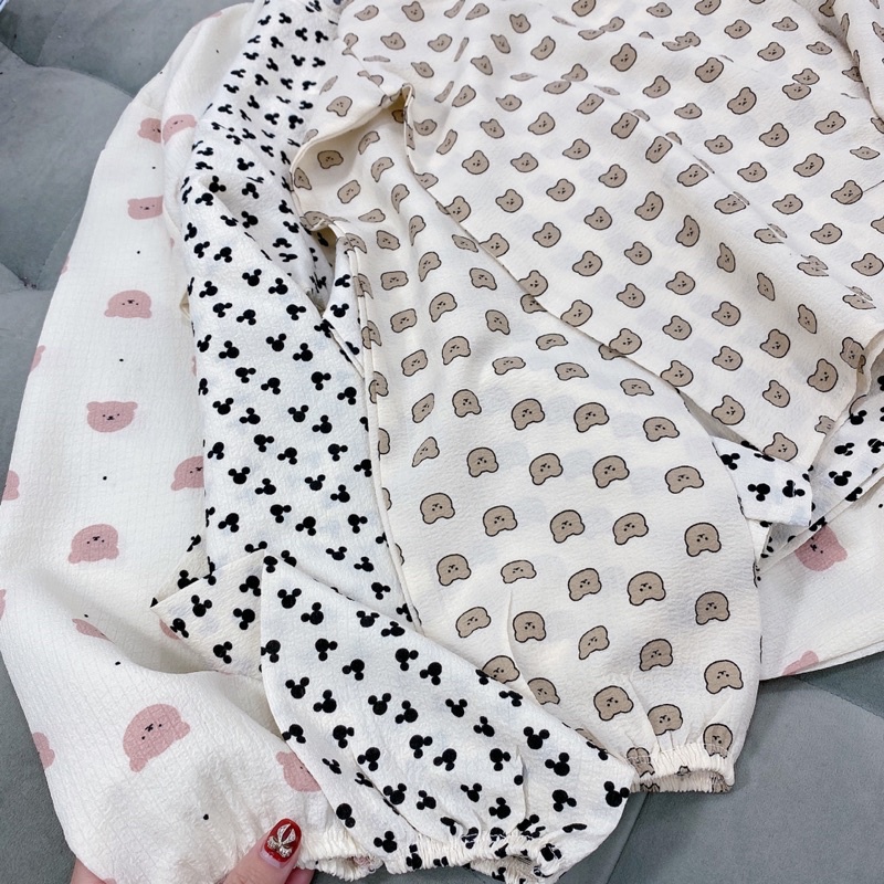 SET đồ ngủ áo tay dài quần dài hàng Quảng Châu - 22.Lystore