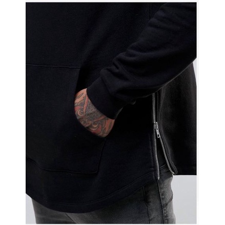 Áo hoodie nam nữ 2 khóa xẻ tà siêu xịn phong cách sang chảnh form 40-80 Kg