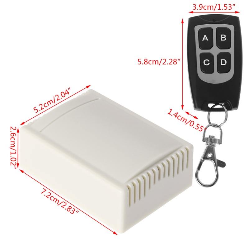 1 Bộ Thu Tín Hiệu Không Dây Điều Khiển Từ Xa DC 12V 4CH + 1 Bộ Phát 433mhz