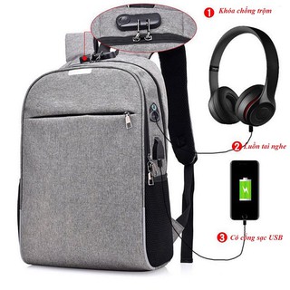 [FREE SHIP 50k] Balo Laptop Thời Trang Có Mã Khoá Chống Trộm