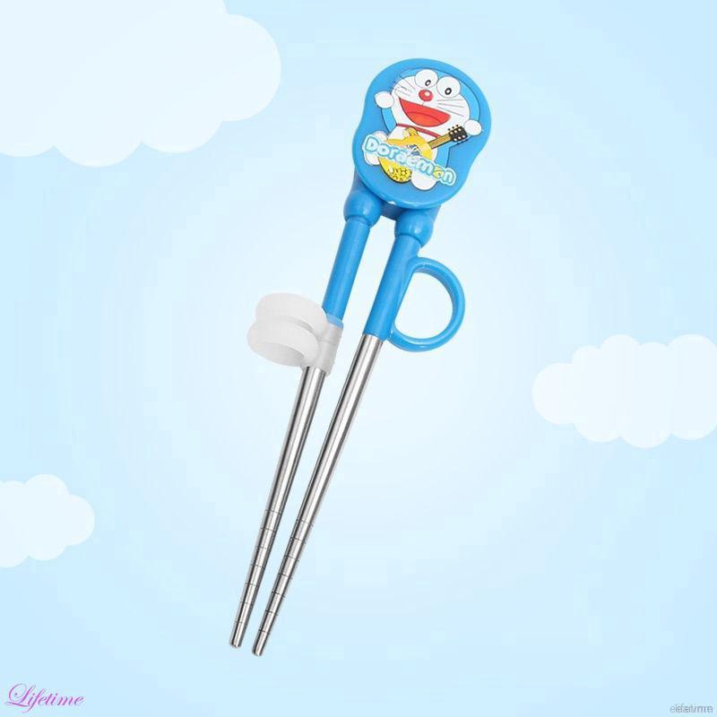 Đôi Đũa Inox Tập Ăn Họa Tiết Hoạt Hình Cho Bé
