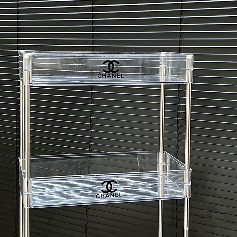 Thùng Rác Bằng Nhựa acrylic Trong Suốt Có Bánh Xe Đẩy Tiện Dụng