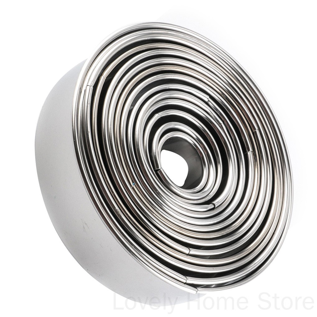 14 Khuôn làm bánh hình tròn bằng thép không gỉ 430