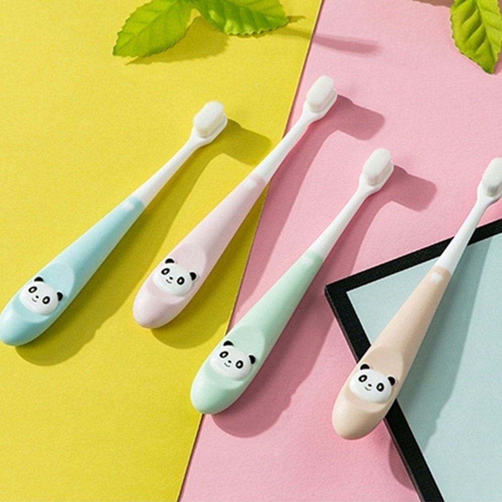 Bàn Chải Đánh Răng Bằng Silicon Mềm Hình Gấu Trúc Dễ Thương Cho Bé