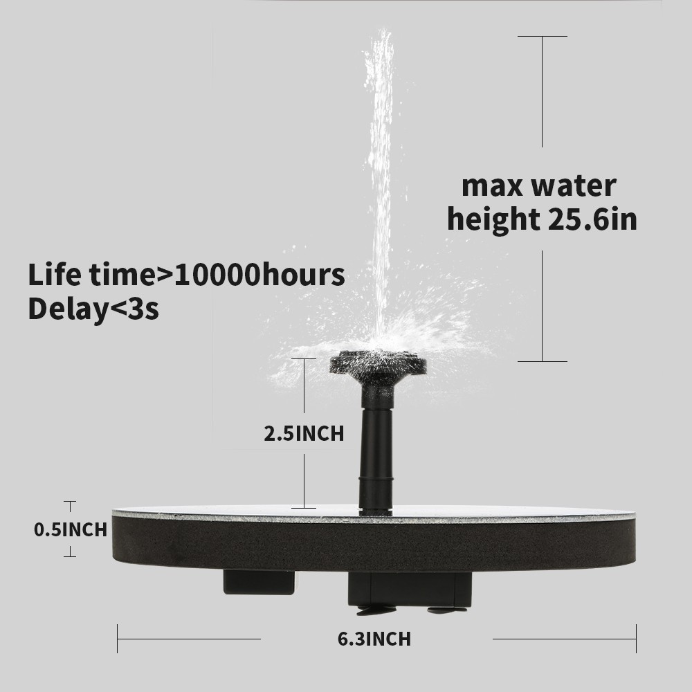 Máy Bơm Nước Hồ Cá 1w Không Cần Sử Dụng Năng Lượng Mặt Trời