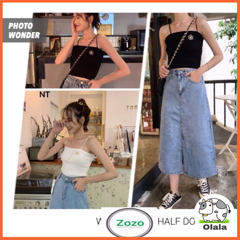 Áo 2 dây croptop hoa cúc 🌼🌼🌼🌼