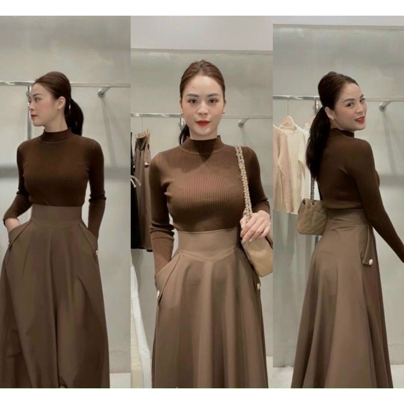 Áo len cổ 3p hàng QCL1