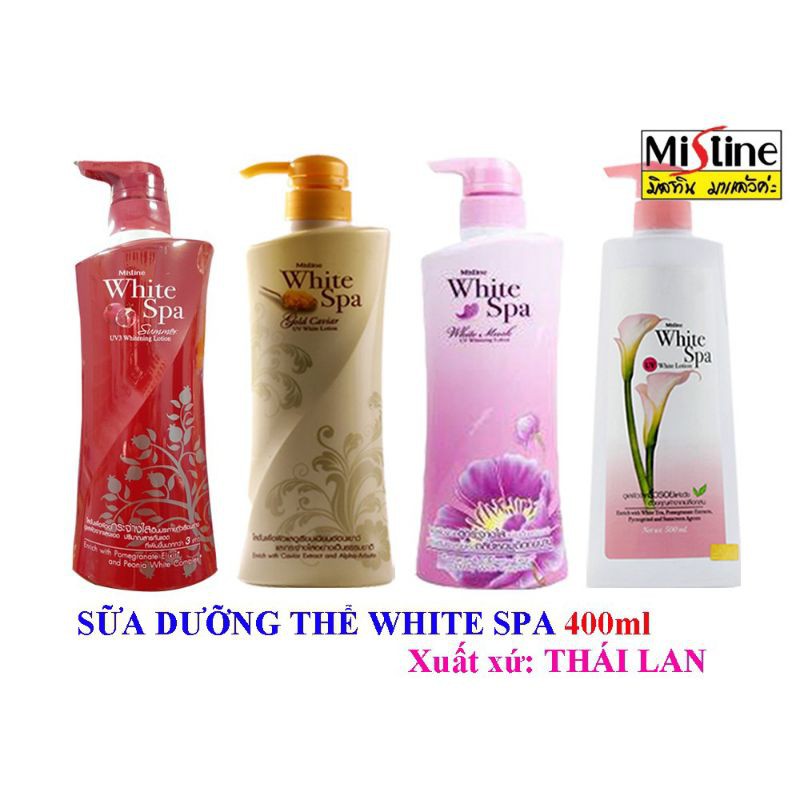 Dưỡng thể Mistine White Spa 400ml Thái Lan