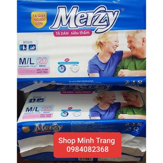 Tã dán người lớn - Bỉm người lớn siêu thấm vượt trội Merzy(20 miếng)
