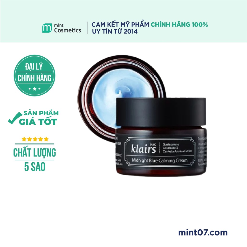 Kem Dưỡng Klairs Midnight Blue Calming Cream 30ml