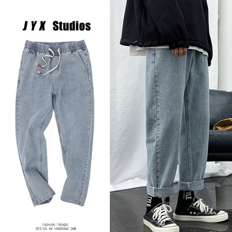 [xả kho lẻ size] Quần jean baggy nam nữ ống suông rộng lưng chun xanh sẫm 2021 505 Pon.mens | BigBuy360 - bigbuy360.vn