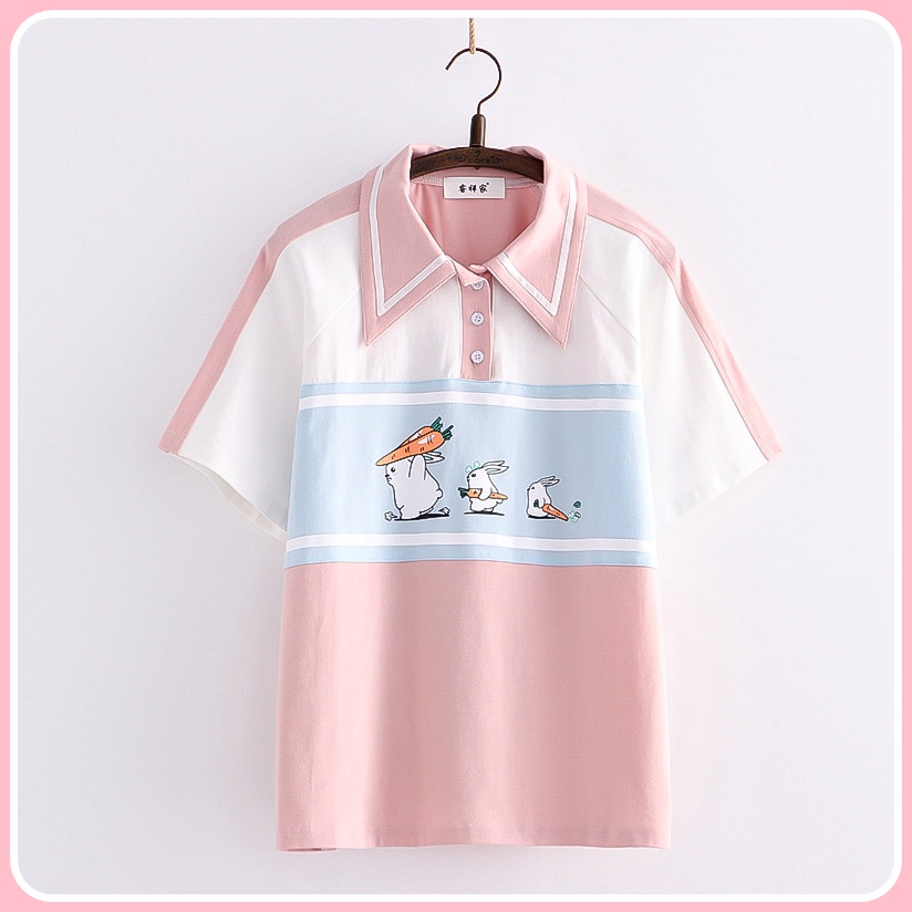 Áo polo thỏ và cà rốt
