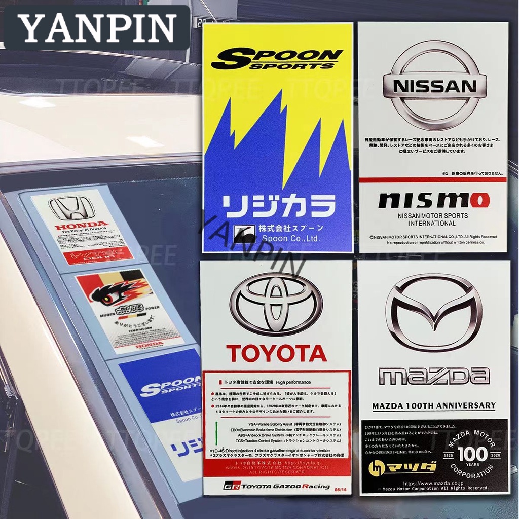 JDM Miếng Dán Tĩnh Điện Trang Trí Kính Chắn Gió Xe Hơi