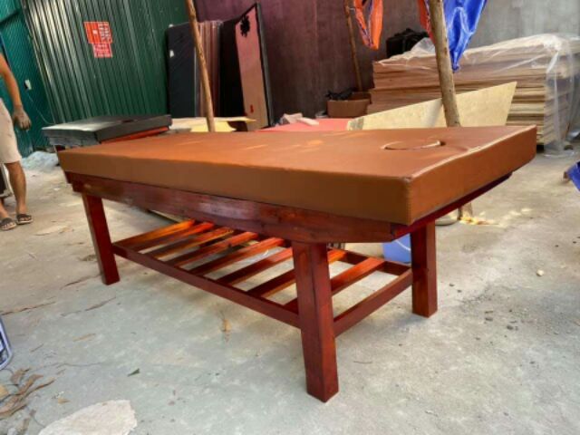 Giường Spa, Massage bằng gỗ Xoan Đào ta, không sợ muối mọt, ẩm mốc