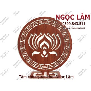 Ốp trang trí ban thờ 41x41cm hoa Sen gỗ MDF Thái cốt xanh phủ Melamine 2 mặt chống ẩm cao cấp