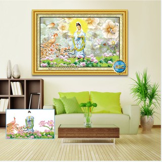 Tranh đính đá quan âm bồ tát_y8249_110*75cm