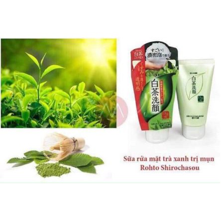 Sữa rửa mặt trà xanh Rohto Shirochasou Nhật Bản
