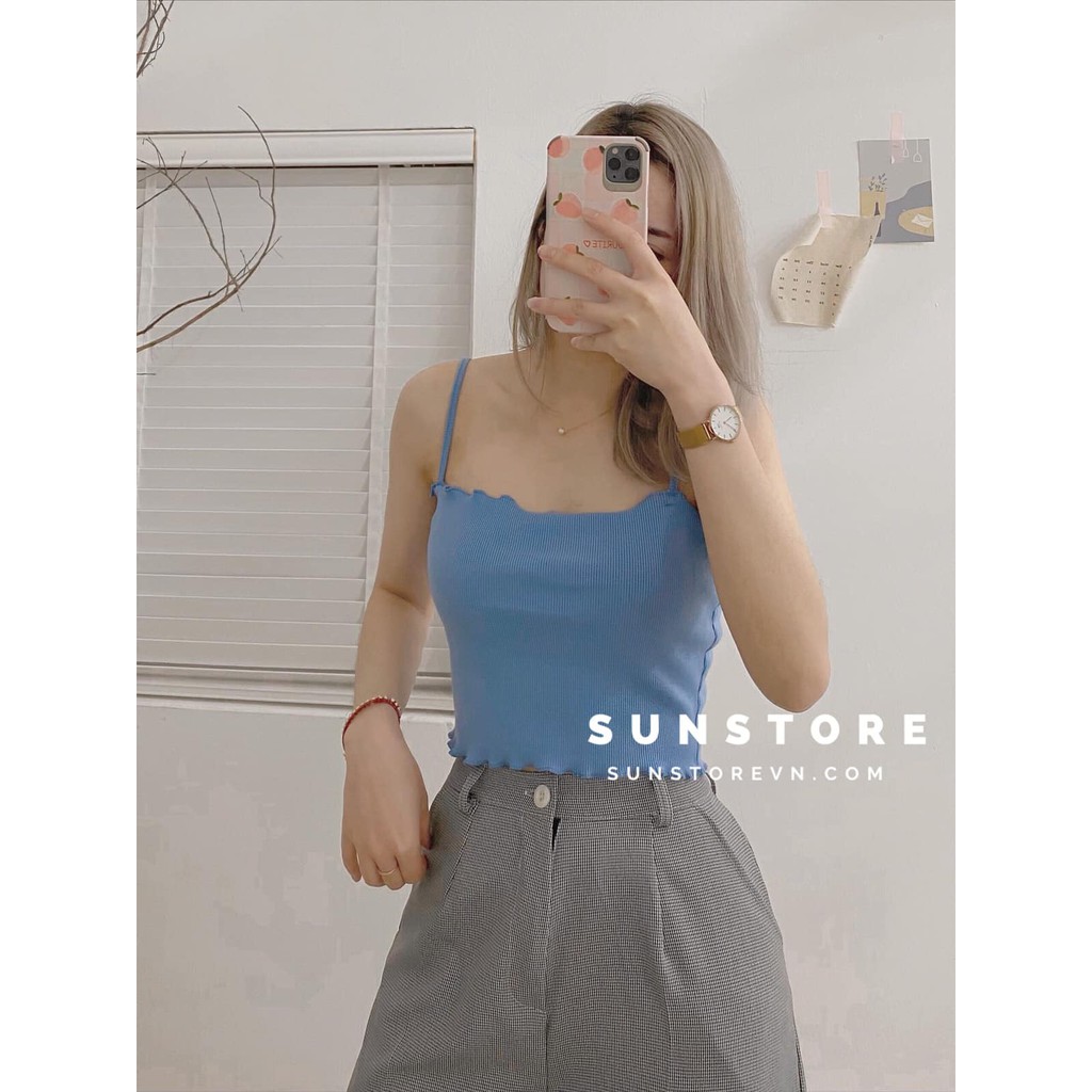 Áo hai dây croptop 2s mùa hè 4 màu