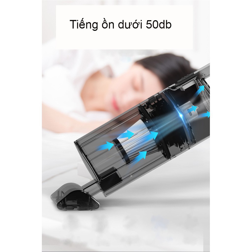 Máy hút bụi cầm tay không dây AIKESI - Máy hút bụi oto cầm tay mini công suất 120W lực hút 4000Pa siêu mạnh