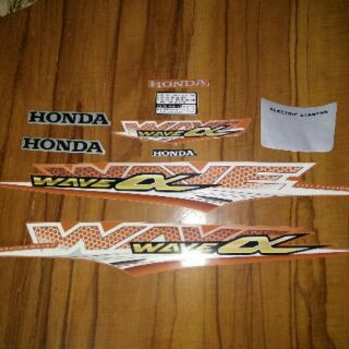 Bộ tem honda Wave A 2016 màu cam