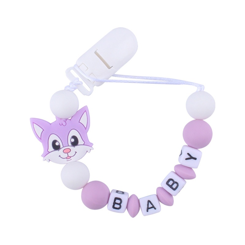 Kẹp Núm Vú Giả Bằng Silicon Họa Tiết Cáo Hoạt Hình Dễ Thương Cho Bé Sơ Sinh