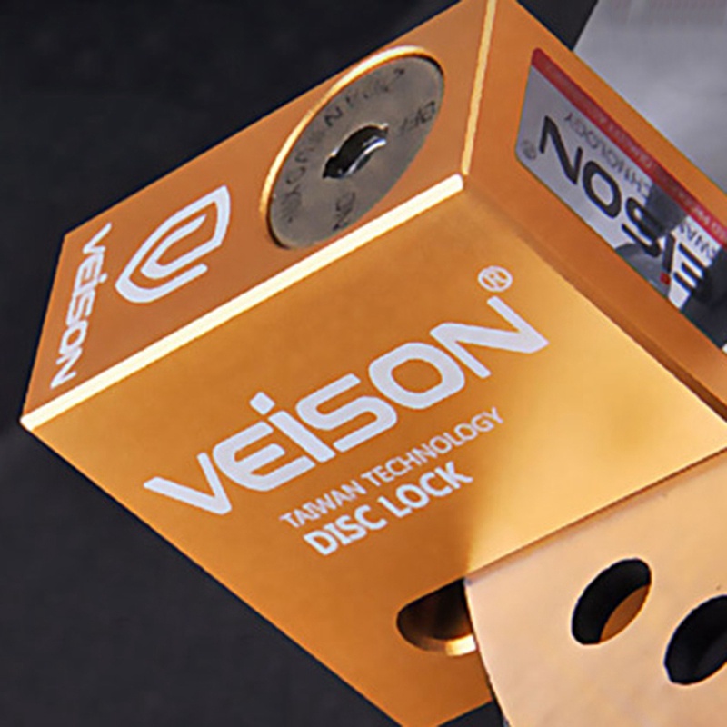 Bộ Khóa Đĩa Phanh Xe Đạp / Xe Máy Veison 6Mm Màu Vàng Chống Trộm Không Thấm Nước