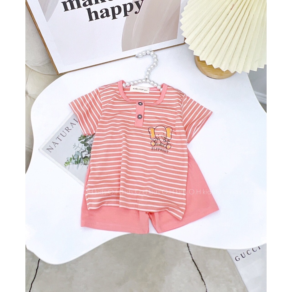 Bộ cộc tay thun lạnh Minky Mom cho bé.