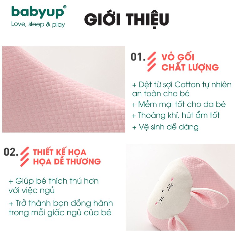 Gối cao su non cho bé ngủ ngon. Gối chống bẹp đầu cao cấp. Gối dành cho bé từ 1 tuổi đến 4 tuổi. Gối thoáng khí.