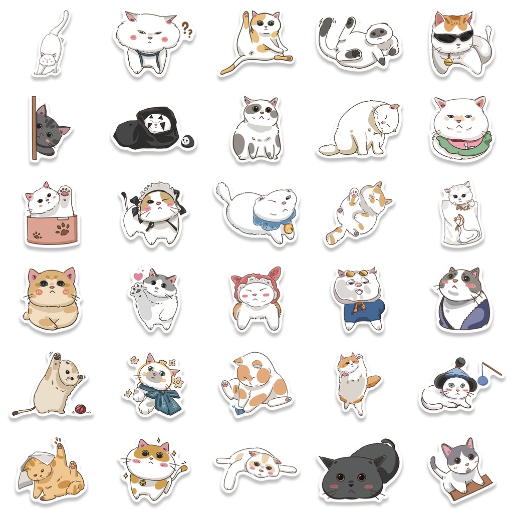 Set 62/25/10 Sticker Hoạt Hình Dán Trang Trí Đa Dụng