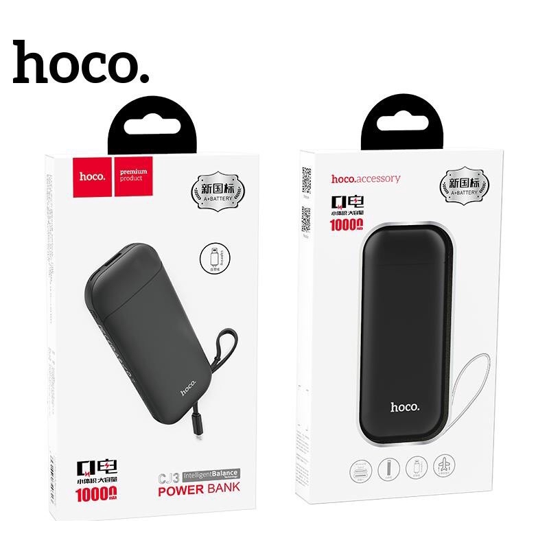 Sạc Dự Phòng Hoco CJ3 Kèm Cáp Sạc Lightning Cho Iphone dung lượng 10.000mAh - Hàng Chính Hãng