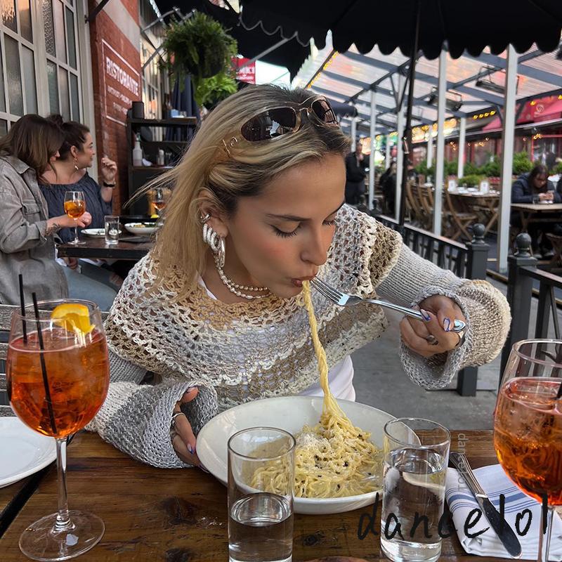 Áo Dệt Kim Tay Dài Cổ Tròn Thời Trang Cho Nữ Khiêu Vũ1O1-