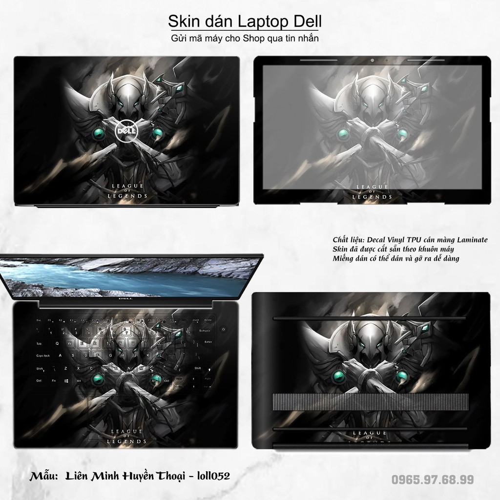 Skin dán Laptop Dell in hình Liên Minh Huyền Thoại nhiều mẫu 7 (inbox mã máy cho Shop)