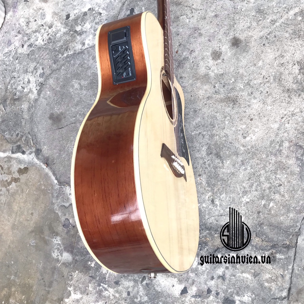 Đàn guitar acoustic SVA2 gắn EQ ra loa - Đàn gỗ thịt có ty - Tặng phụ kiện và bảo hành 1 năm