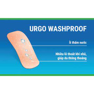 Băng Cá Nhân Ít Thấm Nước Urgo Washproof Assorted