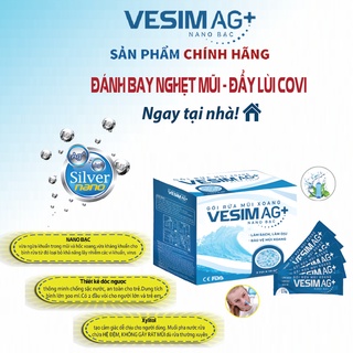 BỘ 60 GÓI RỬA MŨI XOANG VESIM AG+ Nano Bạc ĐÁNH BAY NGHẸT MŨI ĐẨY LÙI COVI