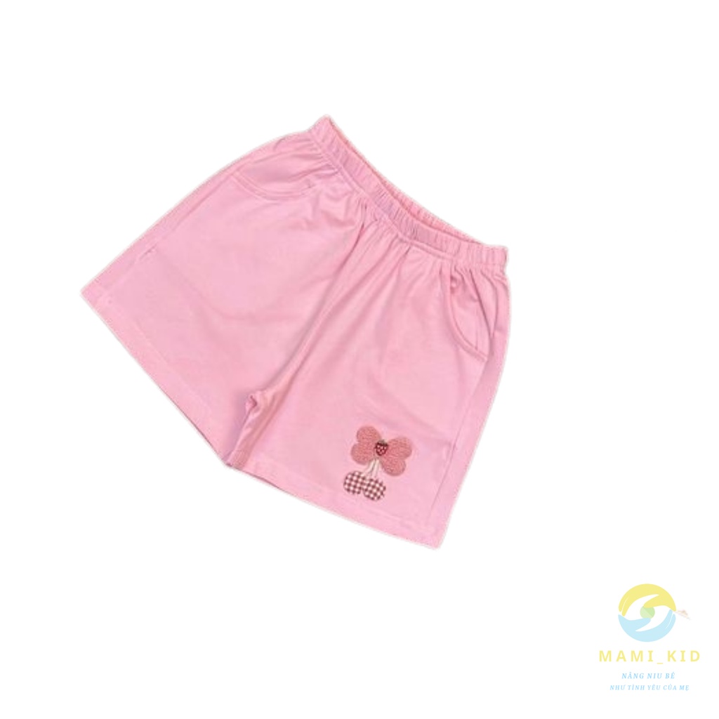 quần sooc đùi hè cho bé gái thun cotton mềm đẹp, CO GIÃN TỐT 12-45kg mamikid