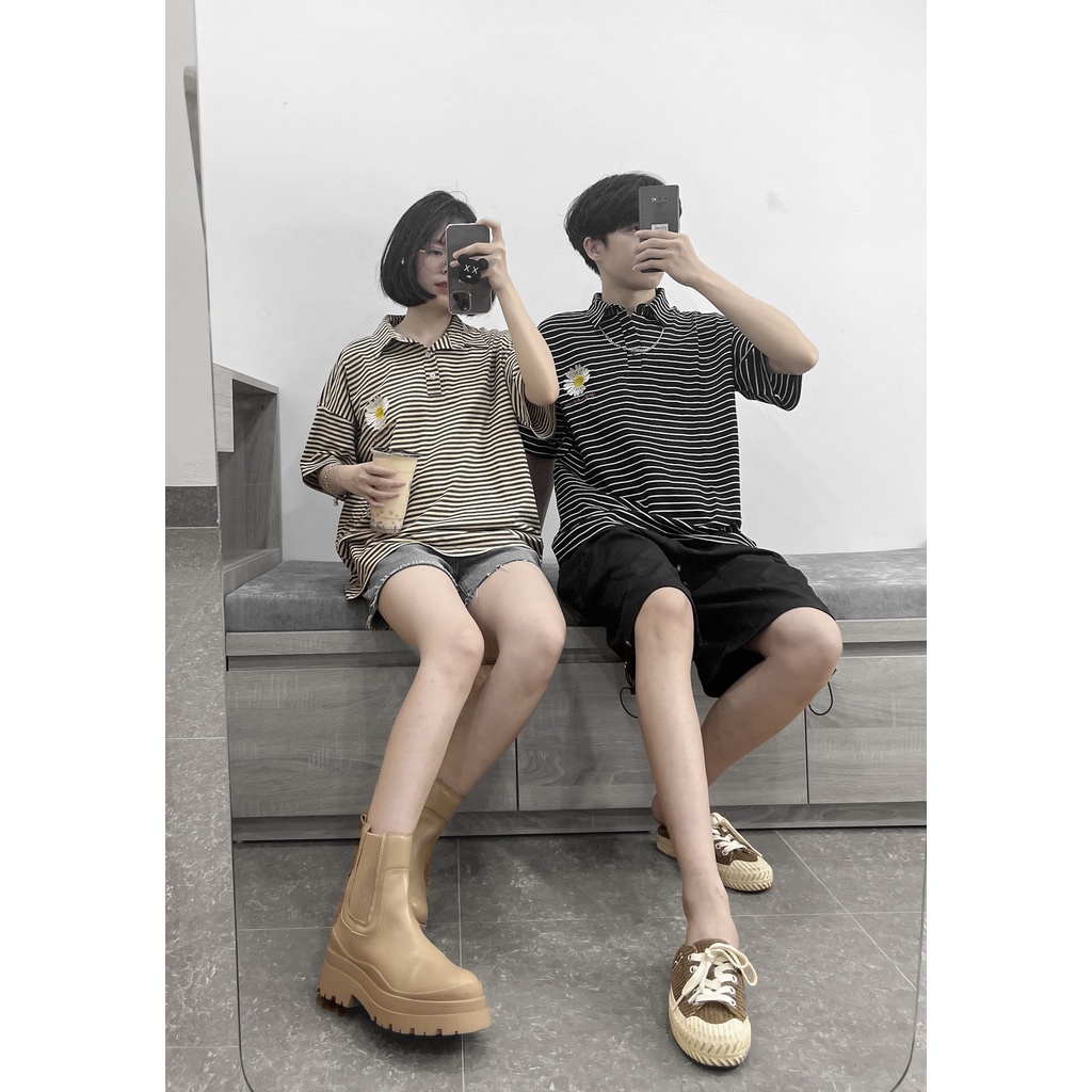 Áo thun polo tay lỡ MEANSTORE phông Unisex nam nữ tee oversize form rộng pull Ulzzang Hàn Quốc vải mềm - PEACE