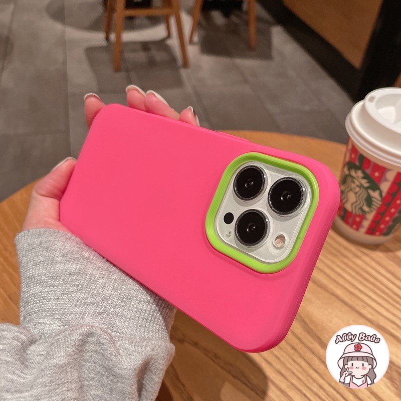 Ốp Điện Thoại Silicon TPU Mềm Nhám Chống Mồ Hôi Màu Đỏ Hồng Thời Trang Cho Iphone 14 13 12 11 Pro Max X XS