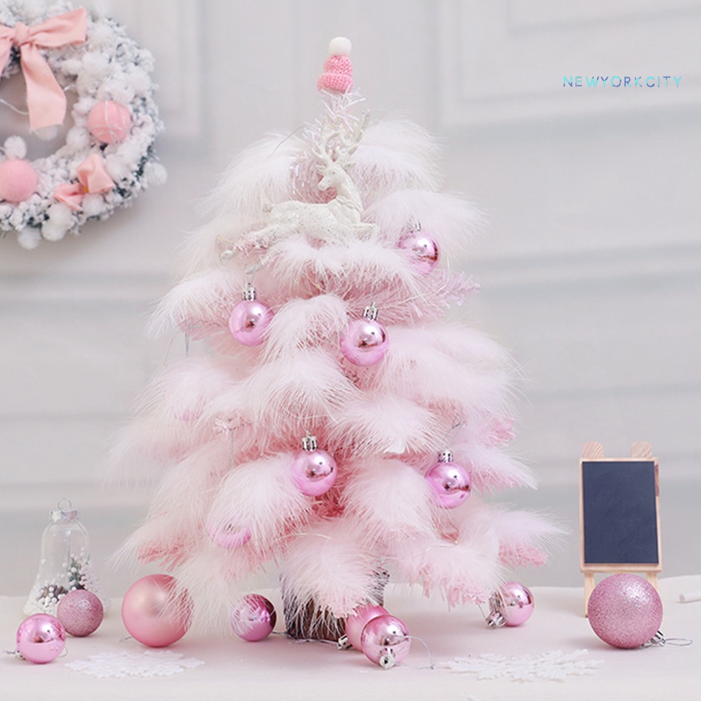 Cây thông giáng sinh bằng nhựa PVC có đèn LED để bàn trang trí