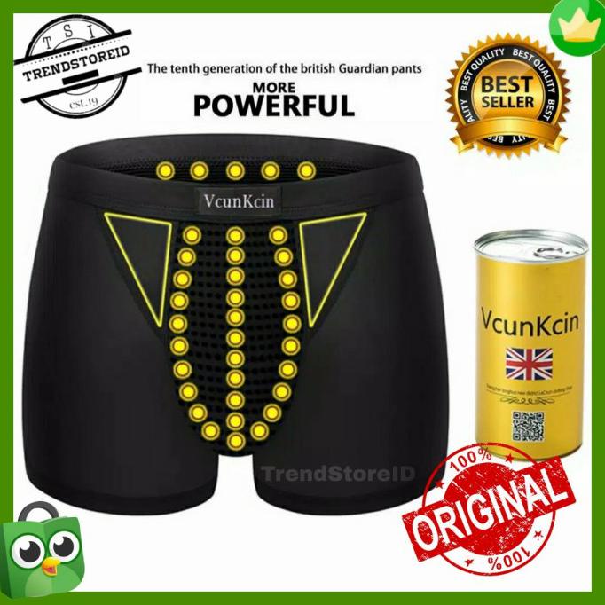 Quần lót Boxer Vcun Kcin Ion có 48 nam châm - đen, 5XL